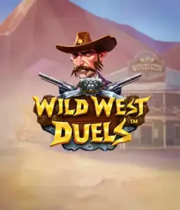  Immerse yourself in the wild world of "Wild West Duels" by Pragmatic Play, featuring a gritty gunslinger ready for a showdown. The image displays a stern cowboy with crossed pistols, framed by a desert backdrop. His sharp gaze and elaborate attire capture the essence of the Old West. The game's title is clearly displayed in a rustic font, complementing the exciting theme. 